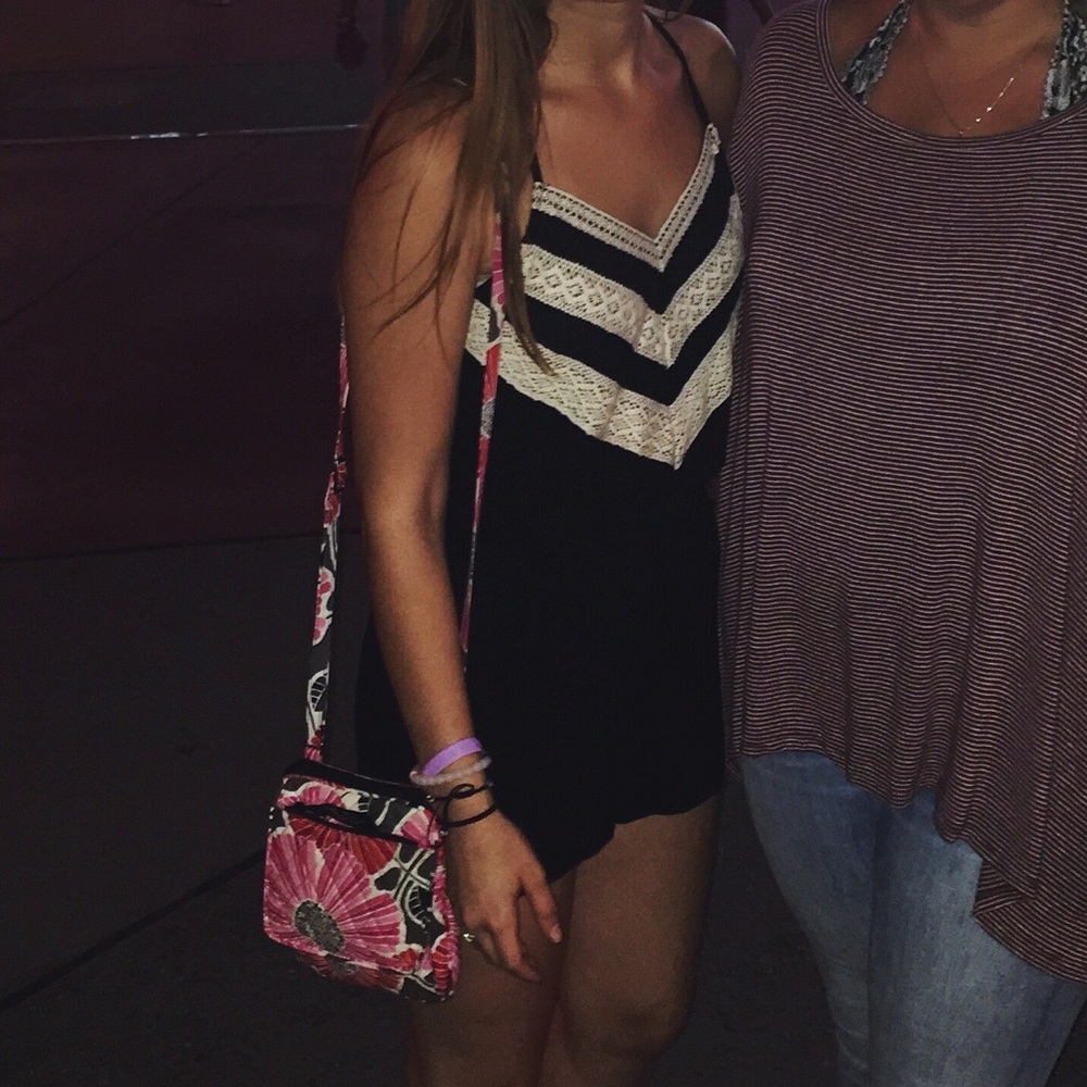 Black lace romper